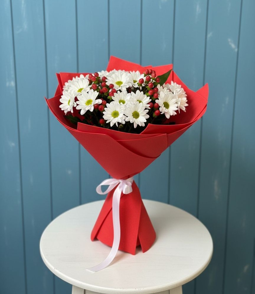 Букет цветов из: Хризантемы в Новолабинской