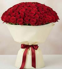 Букет 101 Красная роза Милано в Новолабинской