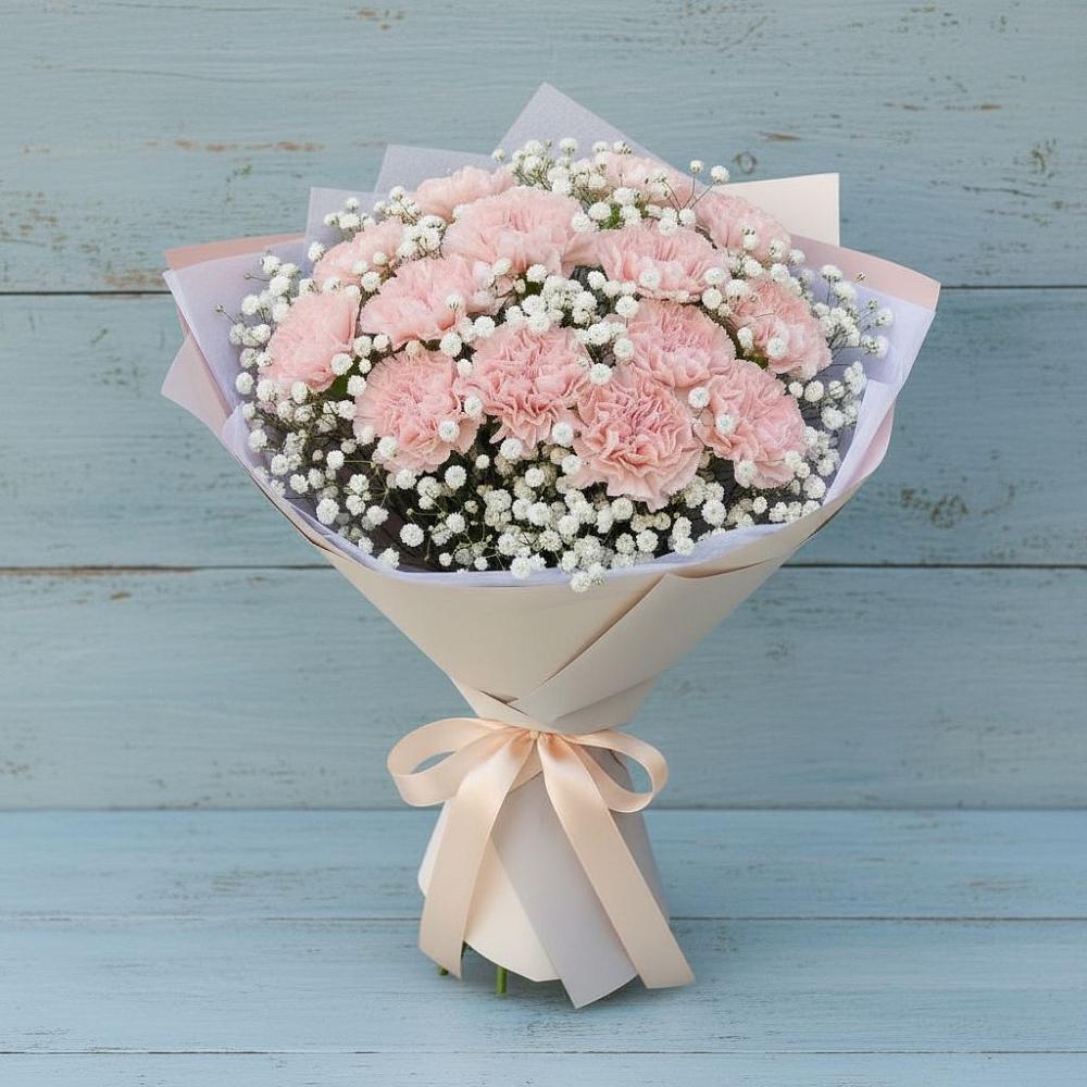 Букет цветов из: Гвоздики в Новолабинской