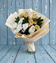 Букет цветов из:  Розы и Хризантемы #REPLACE_PRED# Новолабинской