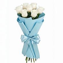 Букет 7 белых роз Проуд #REPLACE_PRED# Новолабинской