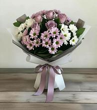 Букет цветов из:  Хризантемы и Розы #REPLACE_PRED# Новолабинской