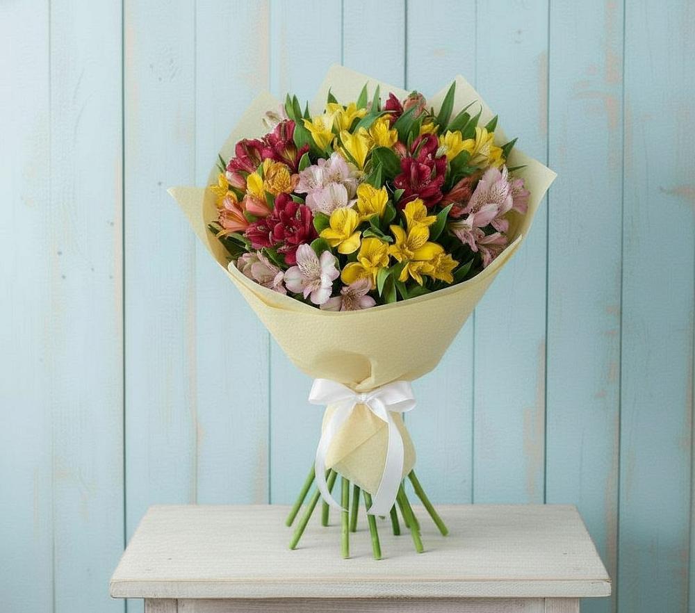 Букет цветов из: Альстромерии в Новолабинской