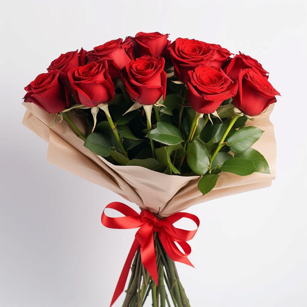 Букет 11 Красных роз Эдлесс Лав в Новолабинской